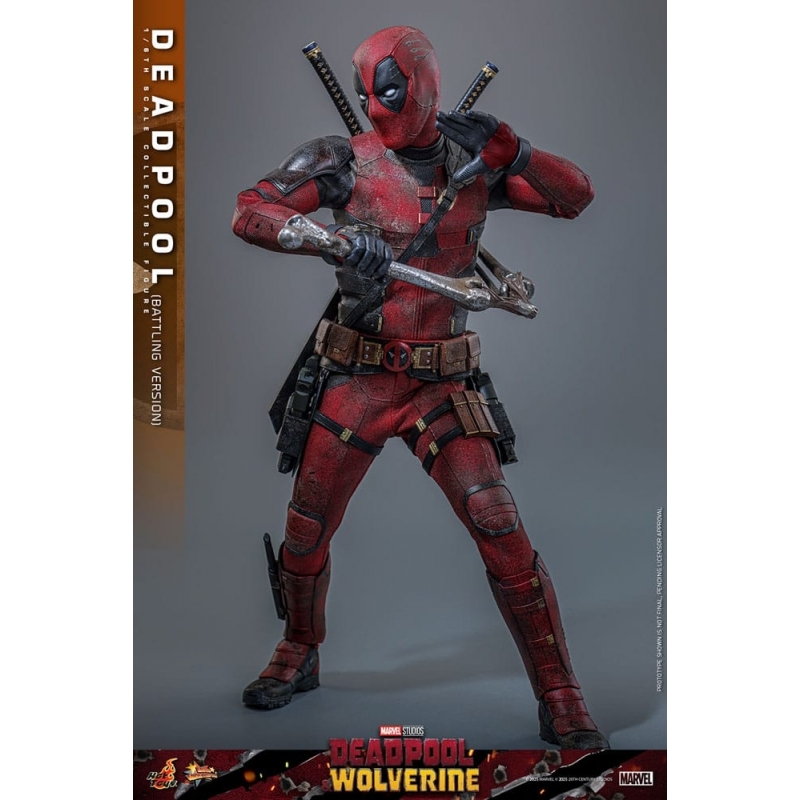 Deadpool Battling Version Hot Toys : Deadpool and Wolverine action figure
