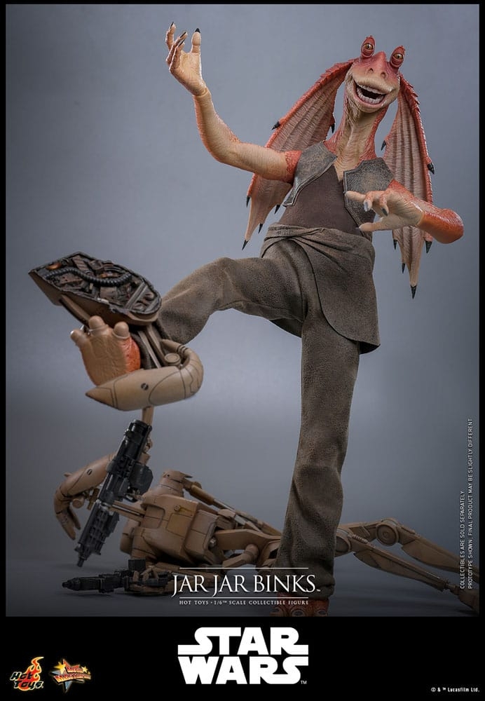 Jar Jar Binks par Hot Toys - figurine 1/6 Star Wars La Menace Fantome de 33 cm