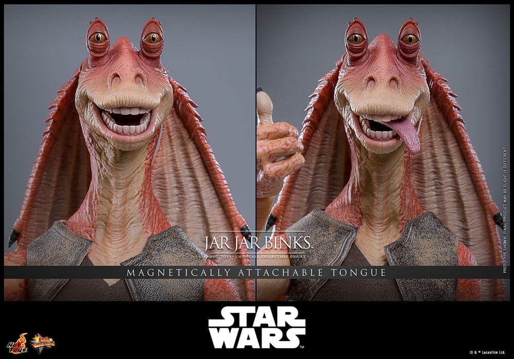 Jar Jar Binks par Hot Toys - figurine 1/6 Star Wars La Menace Fantome de 33 cm