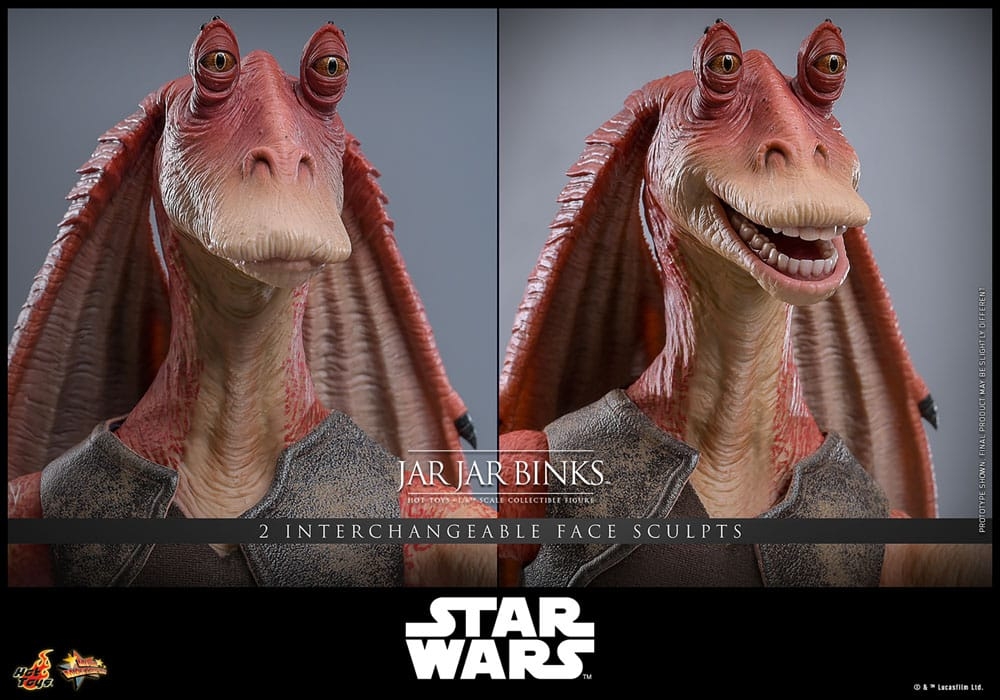 Jar Jar Binks par Hot Toys - figurine 1/6 Star Wars La Menace Fantome de 33 cm