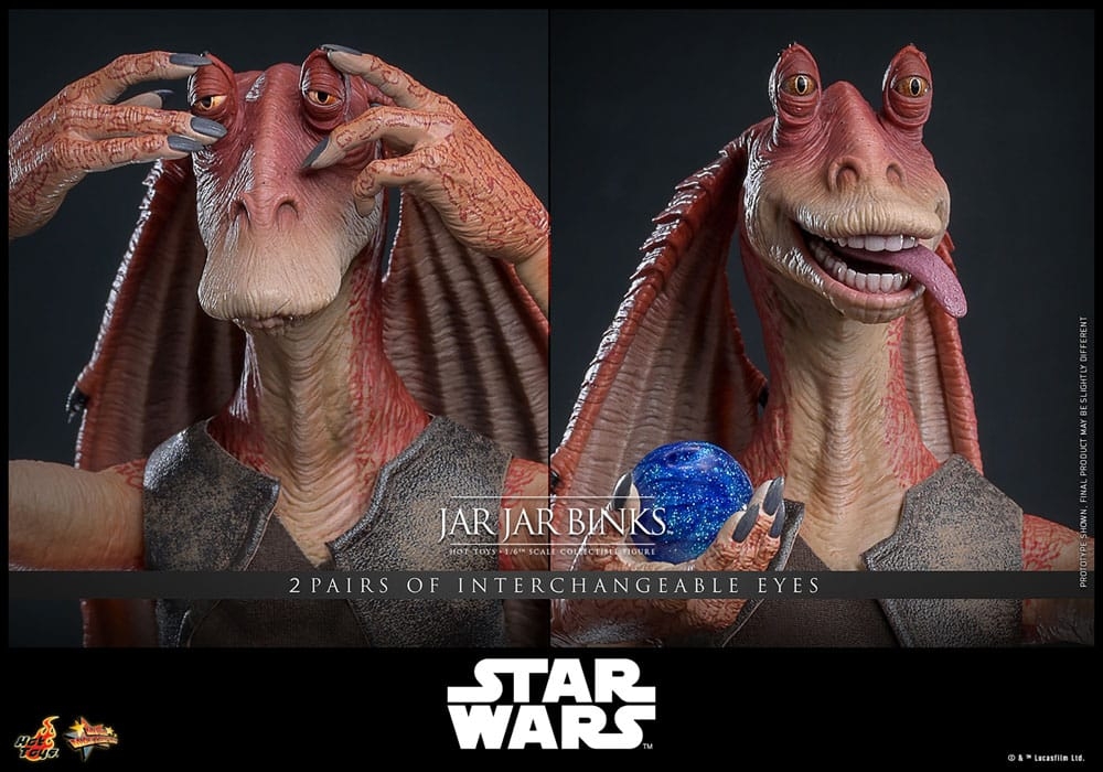 Jar Jar Binks par Hot Toys - figurine 1/6 Star Wars La Menace Fantome de 33 cm