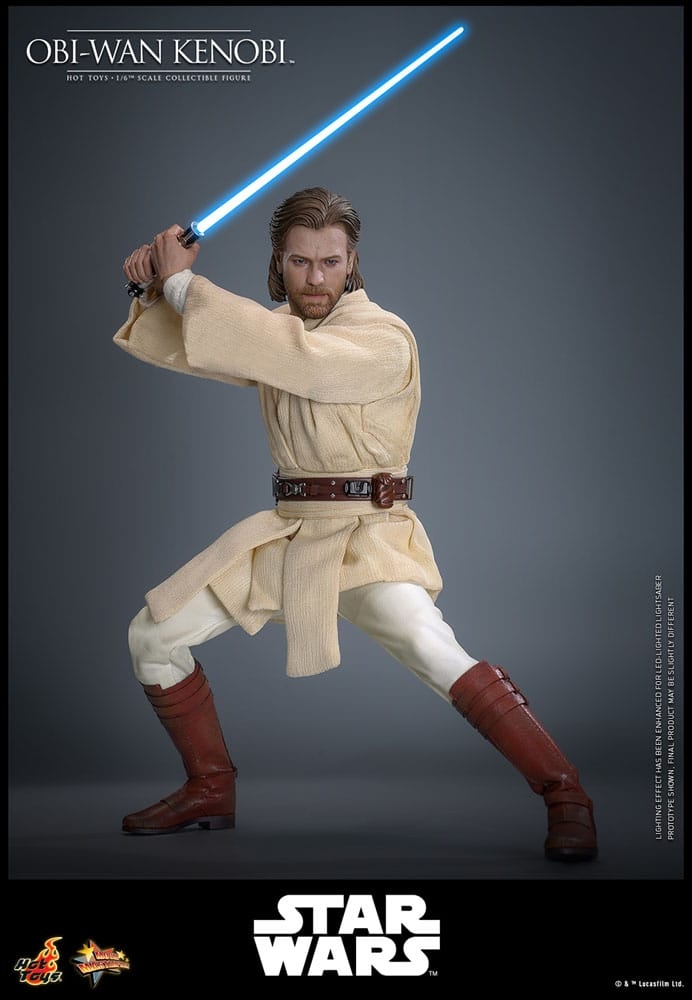 Obi-Wan Kenobi par Hot Toys - figurine 1/6 Star Wars Episode II : L'Attaque Des Clones de 31 cm - Reference MMS808