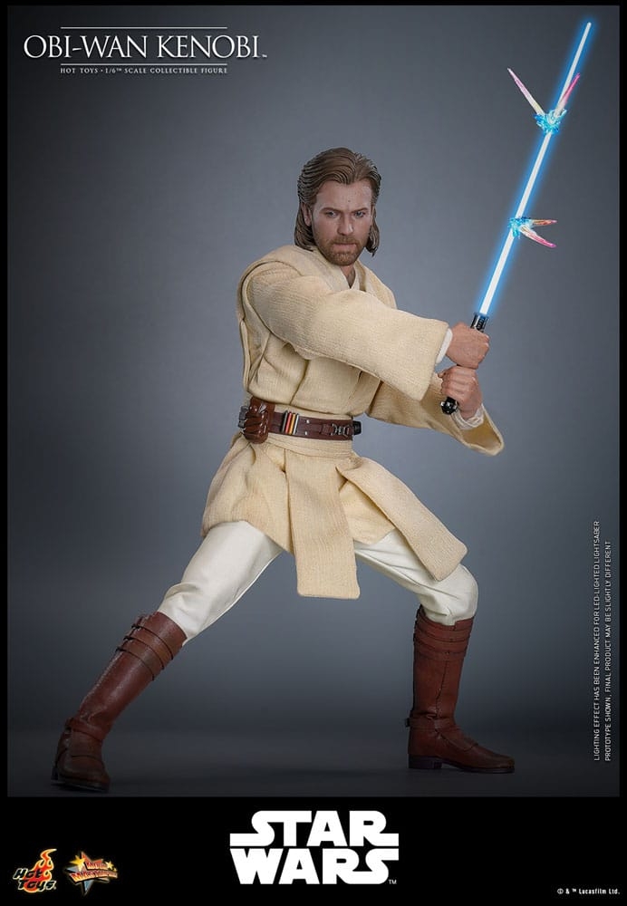 Obi-Wan Kenobi par Hot Toys - figurine 1/6 Star Wars Episode II : L'Attaque Des Clones de 31 cm - Reference MMS808