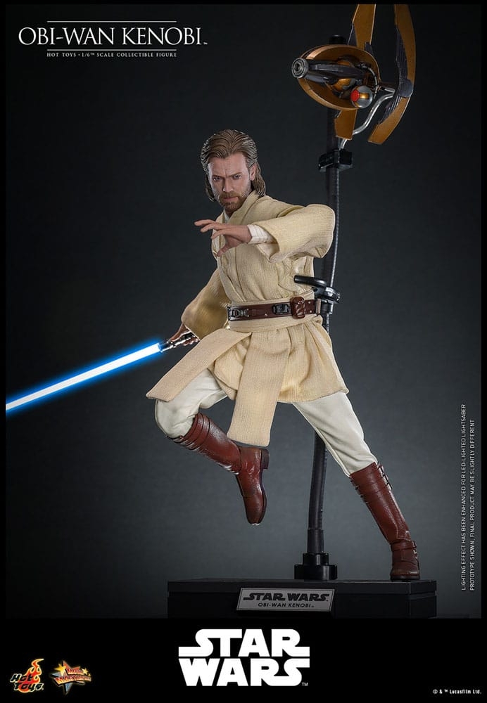 Obi-Wan Kenobi par Hot Toys - figurine 1/6 Star Wars Episode II : L'Attaque Des Clones de 31 cm - Reference MMS808