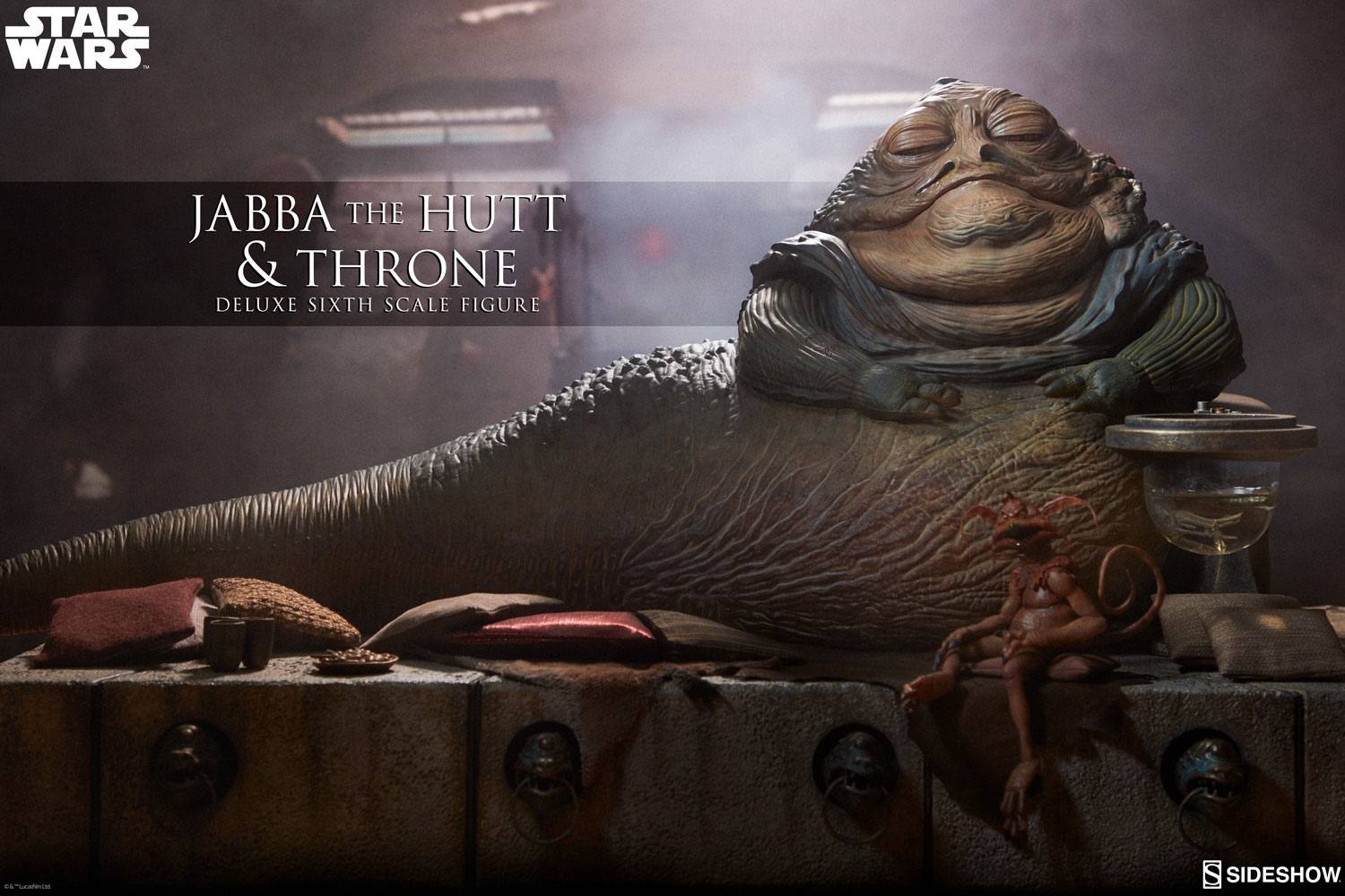 Jabba (avec trône) Sixth Scale Deluxe par Sideshow Collectibles - figurine 1/6 Star Wars Episode VI Le Retour Du Jedi de 74 cm