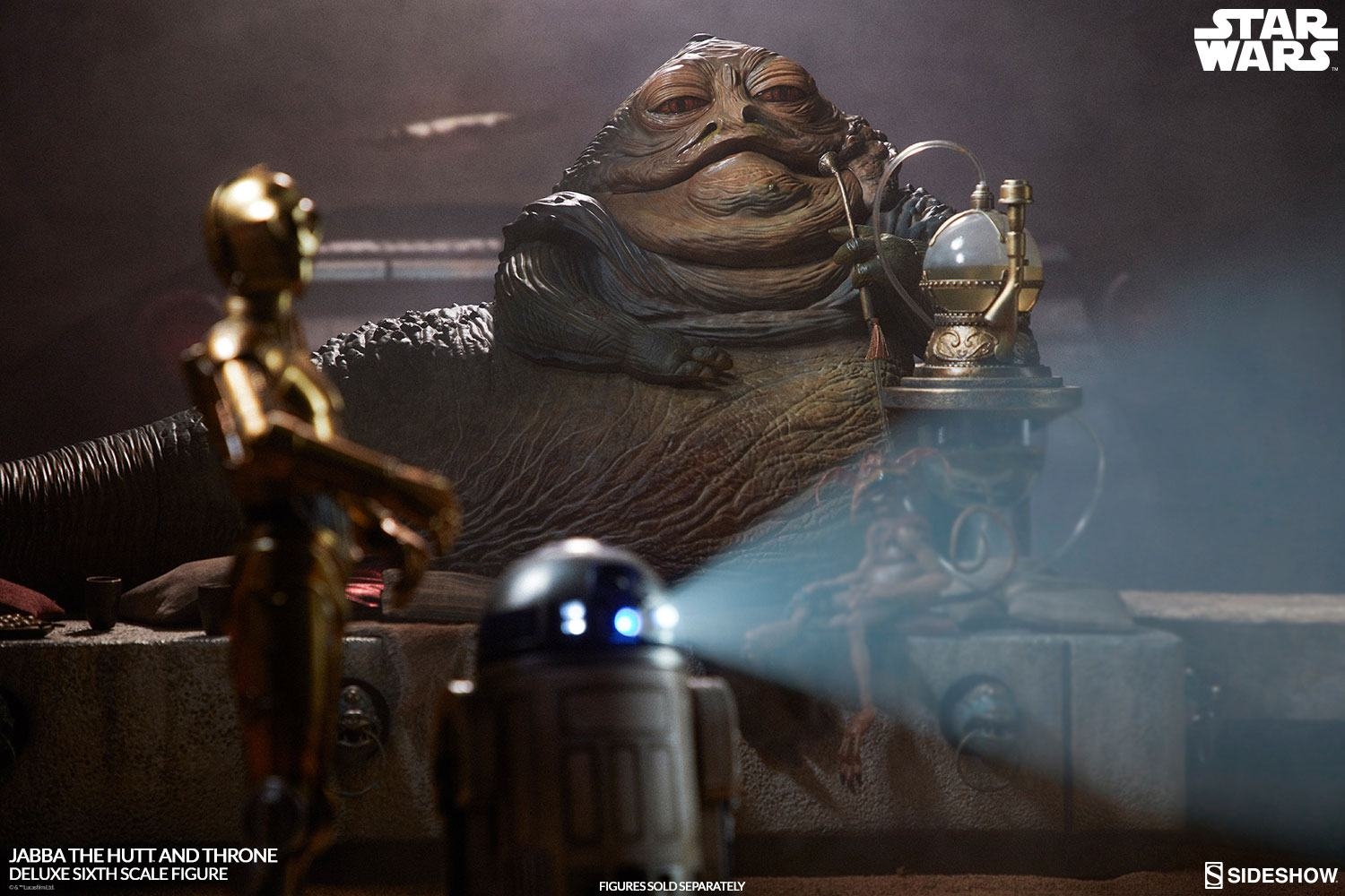 Jabba (avec trône) Sixth Scale Deluxe par Sideshow Collectibles - figurine 1/6 Star Wars Episode VI Le Retour Du Jedi de 74 cm