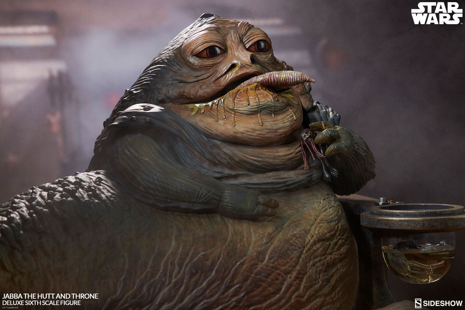 Jabba (avec trône) Sixth Scale Deluxe par Sideshow Collectibles - figurine 1/6 Star Wars Episode VI Le Retour Du Jedi de 74 cm