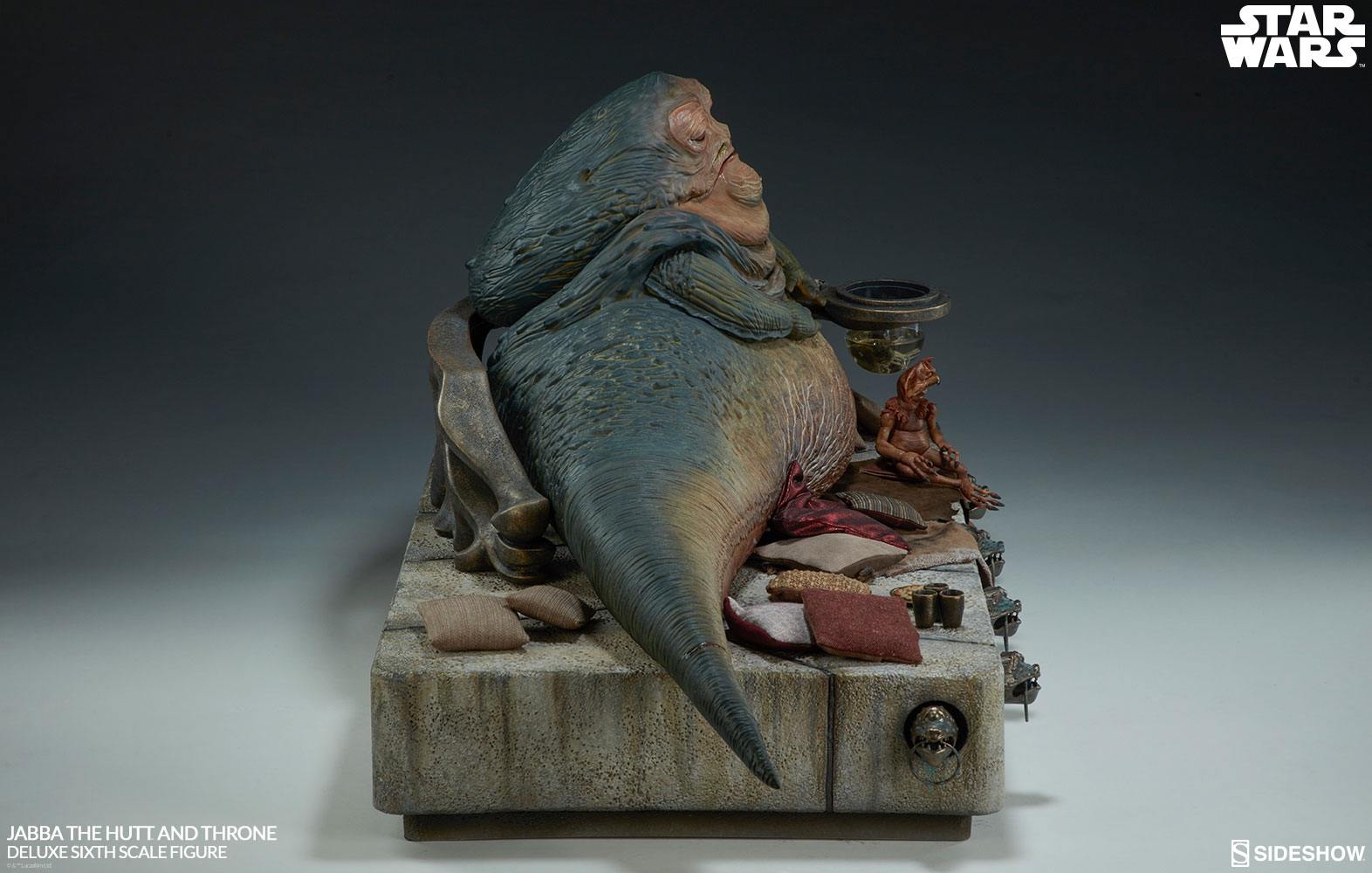 Jabba (avec trône) Sixth Scale Deluxe par Sideshow Collectibles - figurine 1/6 Star Wars Episode VI Le Retour Du Jedi de 74 cm