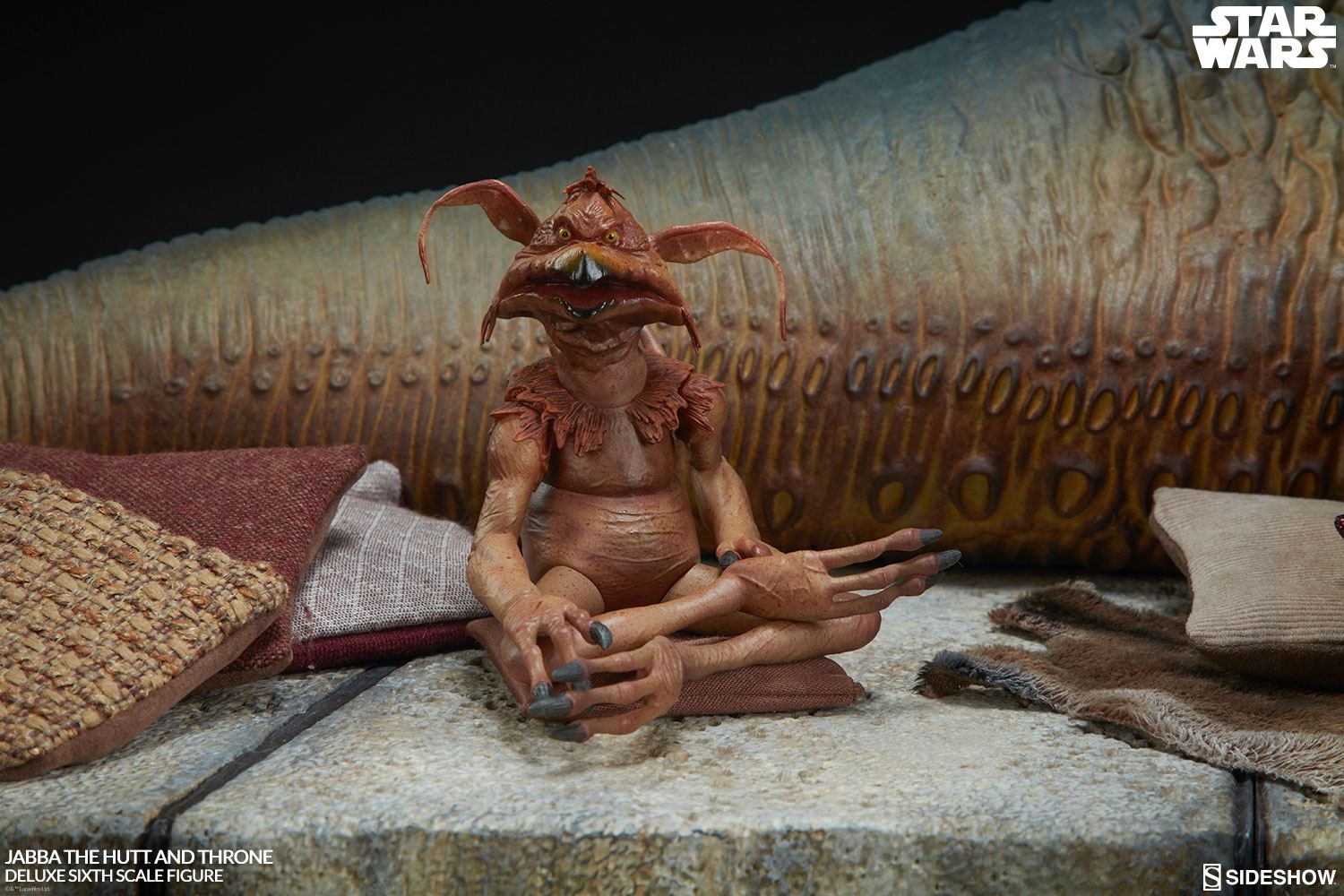 Jabba (avec trône) Sixth Scale Deluxe par Sideshow Collectibles - figurine 1/6 Star Wars Episode VI Le Retour Du Jedi de 74 cm