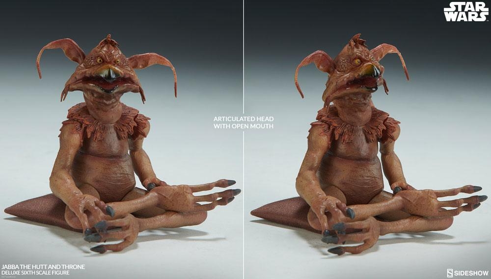 Jabba (avec trône) Sixth Scale Deluxe par Sideshow Collectibles - figurine 1/6 Star Wars Episode VI Le Retour Du Jedi de 74 cm