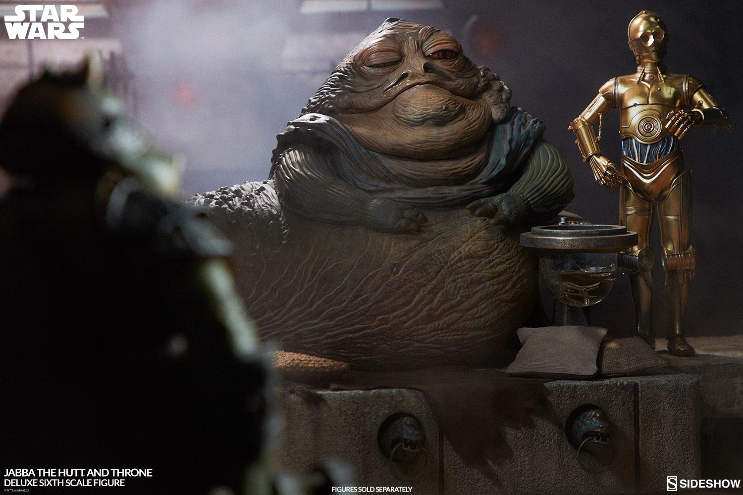 Jabba (avec trône) Sixth Scale Deluxe par Sideshow Collectibles - figurine 1/6 Star Wars Episode VI Le Retour Du Jedi de 74 cm
