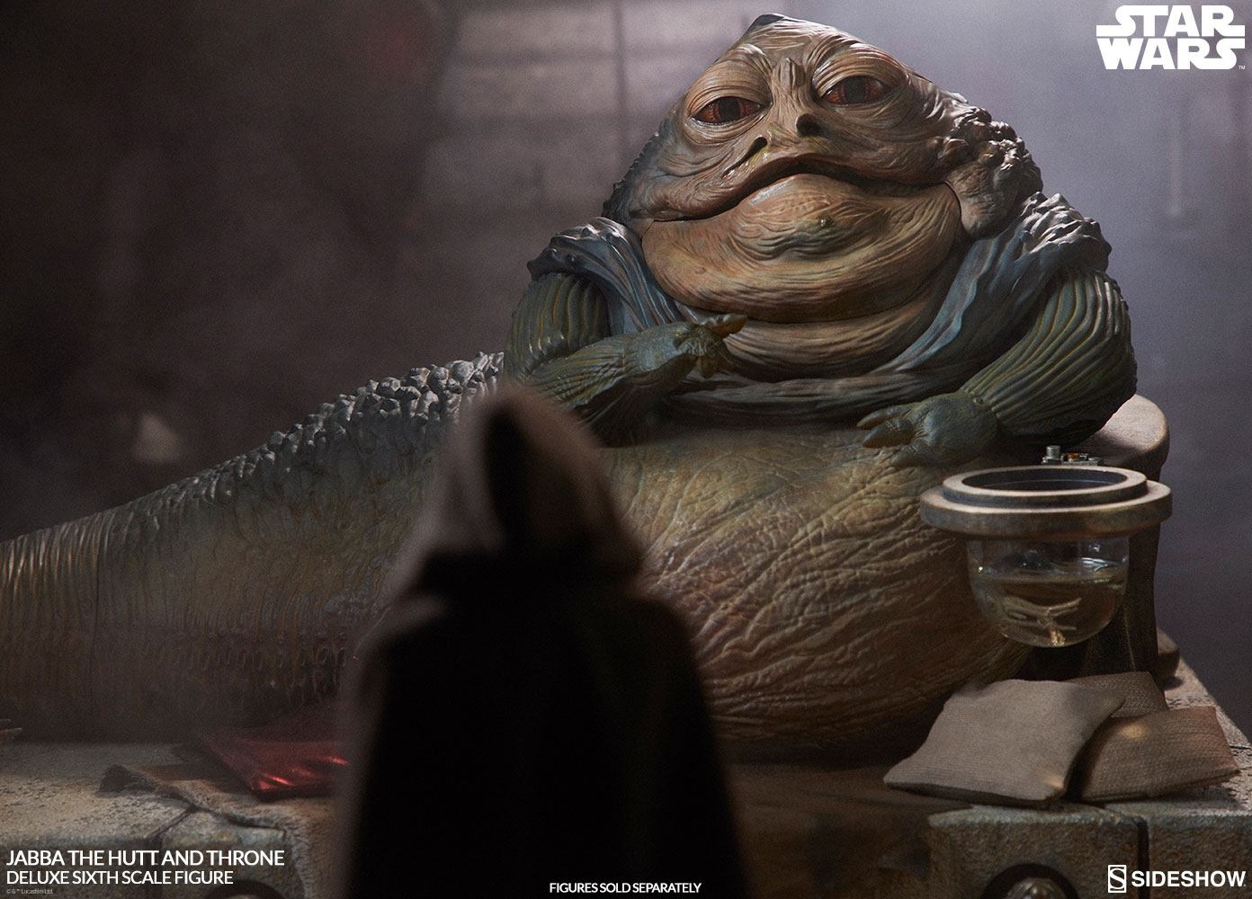 Jabba (avec trône) Sixth Scale Deluxe par Sideshow Collectibles - figurine 1/6 Star Wars Episode VI Le Retour Du Jedi de 74 cm