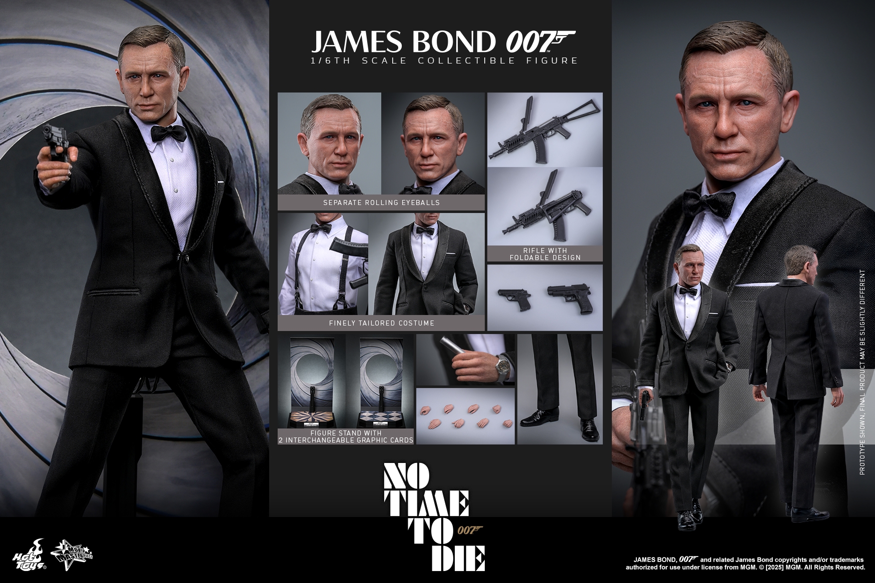 James Bond par Hot Toys - figurine 1/6 Mourir Peut Attendre de 30 cm - Reference MMS803