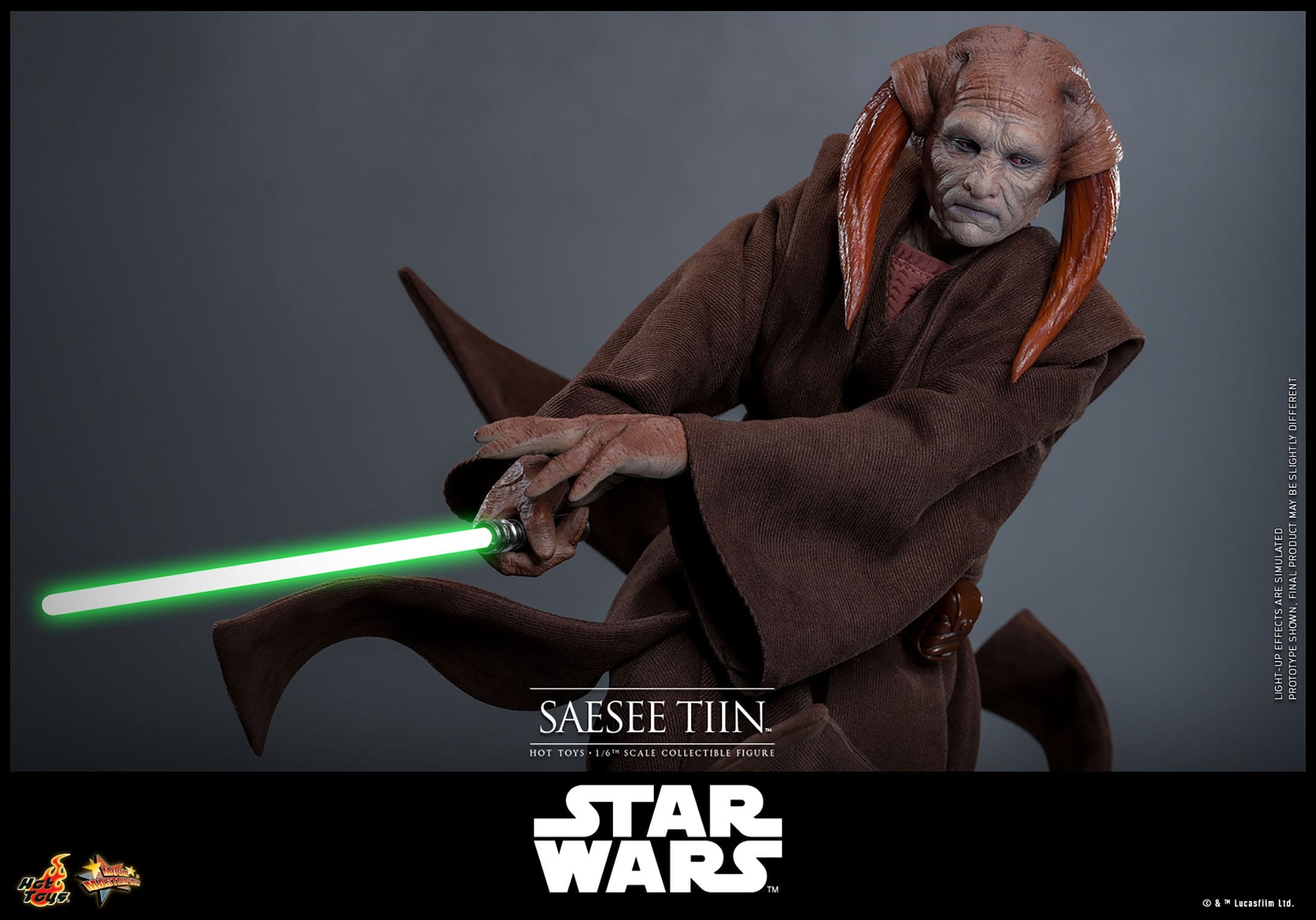 Saesee Tiin Movie Masterpiece par Hot Toys - figurine 1/6 Star Wars La Revanche Des Sith de 31 cm - Reference MMS820