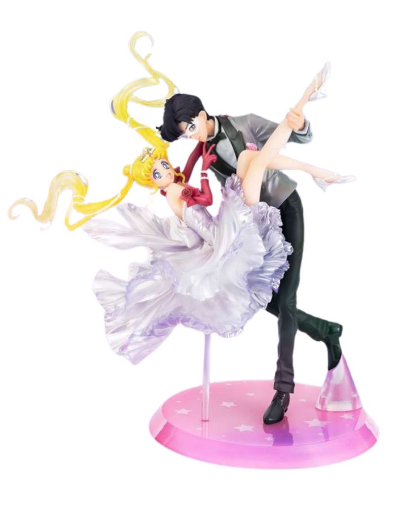 Usagi et Tuxedo Mask Figuarts Zero Chouette par Bandai Tamashii Nations - diorama Sailor Moon de 24 cm