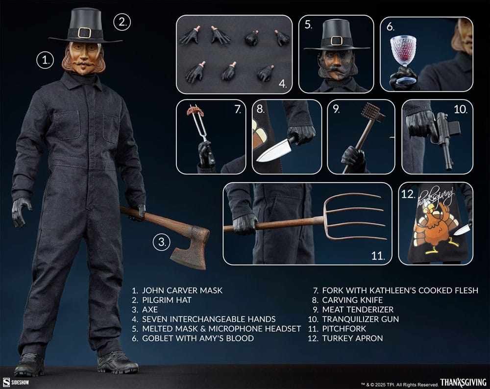 John Carver Sixth Scale by Sideshow Collectibles - Thanksgiving 1/6 scale action figure