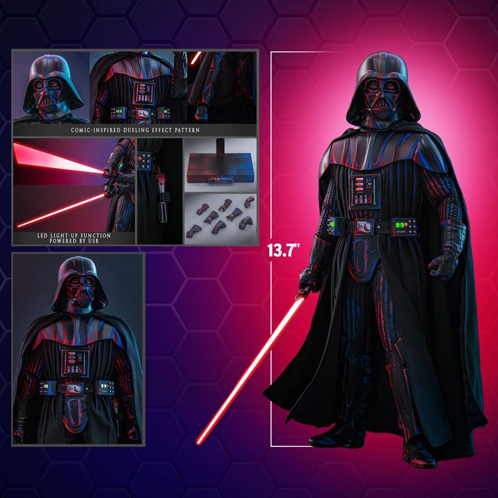 Dark Vador Dueling Effect par Hot Toys - figurine 1/6 Star Wars de 35 cm - Reference MMS777