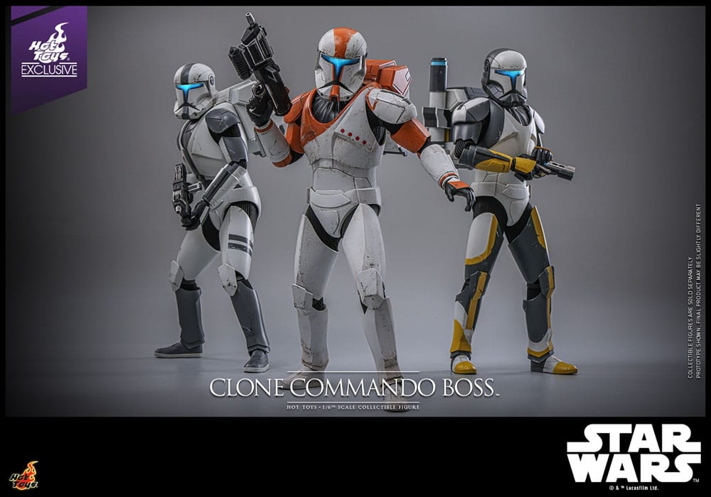 Clone Commando Boss par Hot Toys - figurine 1/6 Star Wars : The Clone Wars de 30 cm - Reference TMS151