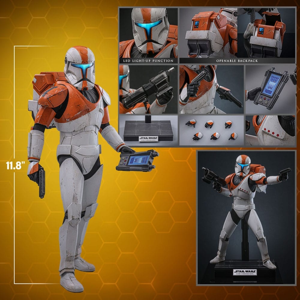 Clone Commando Boss par Hot Toys - figurine 1/6 Star Wars : The Clone Wars de 30 cm - Reference TMS151