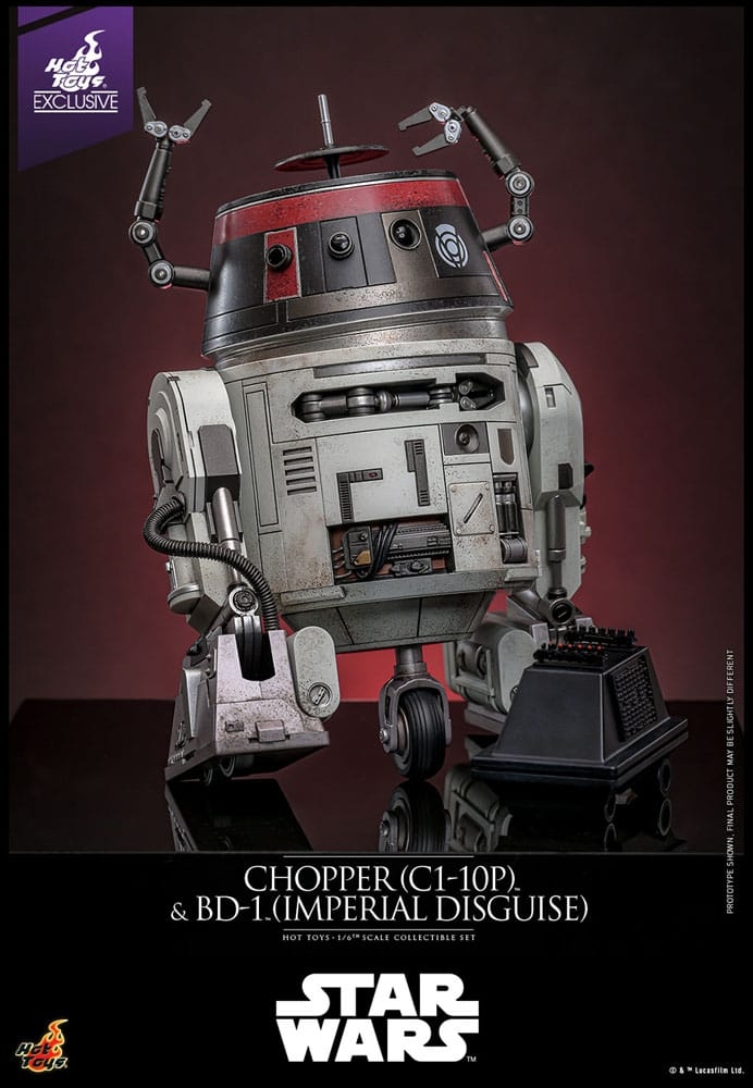 Chopper (C1-10P) and BD-1 (imperial disguise) by Hot Toys - Star Wars 1/6 scale action figure - Reference TMS152