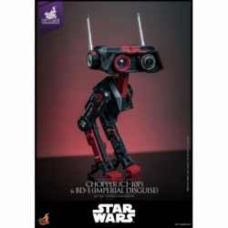 Chopper (C1-10P) et BD-1 (imperial disguise) par Hot Toys - figurine 1/6 Star Wars de 18 cm - Reference TMS152