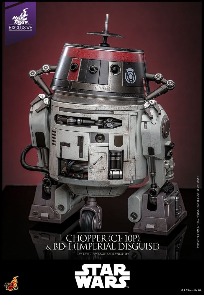 Chopper (C1-10P) and BD-1 (imperial disguise) by Hot Toys - Star Wars 1/6 scale action figure - Reference TMS152