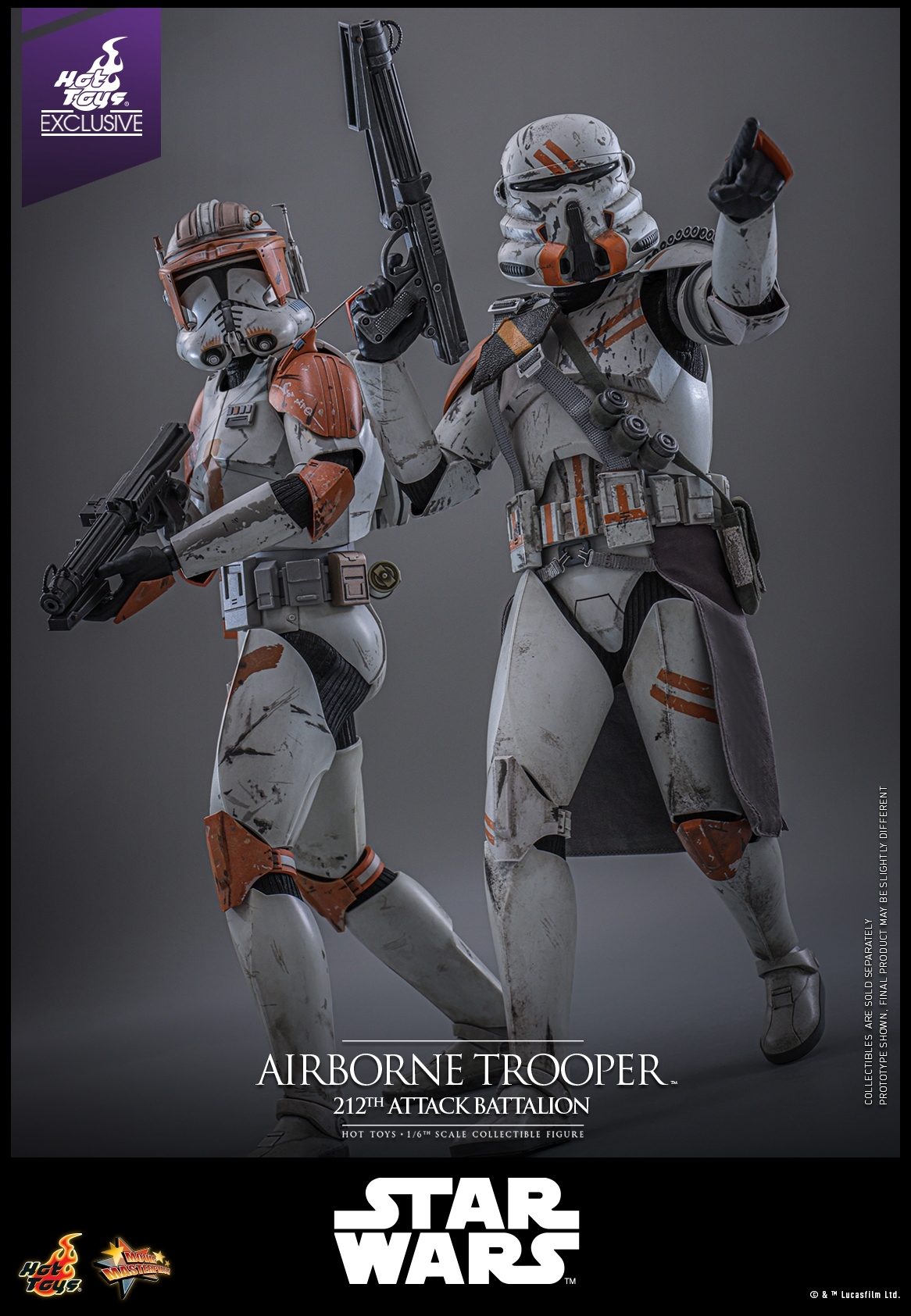 Airborne Trooper (212th attack battalion) par Hot Toys - figurine 1/6 Star Wars Episode III de 30 cm - Reference MMS794