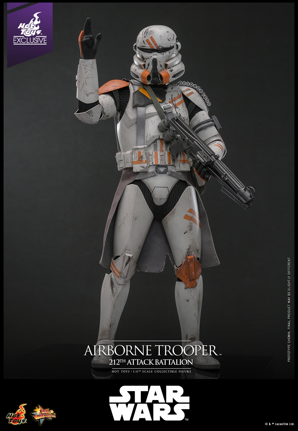 Airborne Trooper (212th attack battalion) par Hot Toys - figurine 1/6 Star Wars Episode III de 30 cm - Reference MMS794