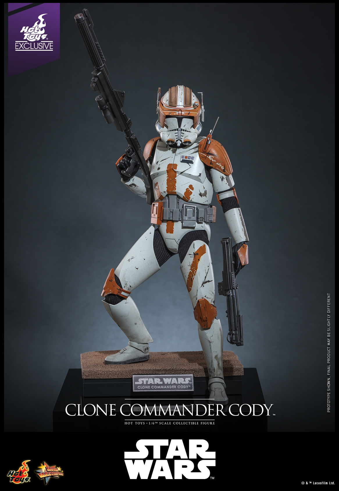 Clone Commander Cody par Hot Toys - figurine 1/6 Star Wars Episode III : La Revanche Des Sith de 30 cm - Reference MMS796