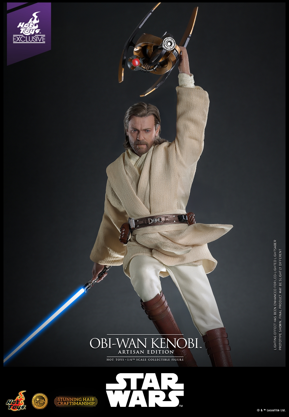 Obi-Wan Kenobi Artisan Edition par Hot Toys - figurine 1/6 Star Wars Episode II de 31 cm - Reference MMS809AE