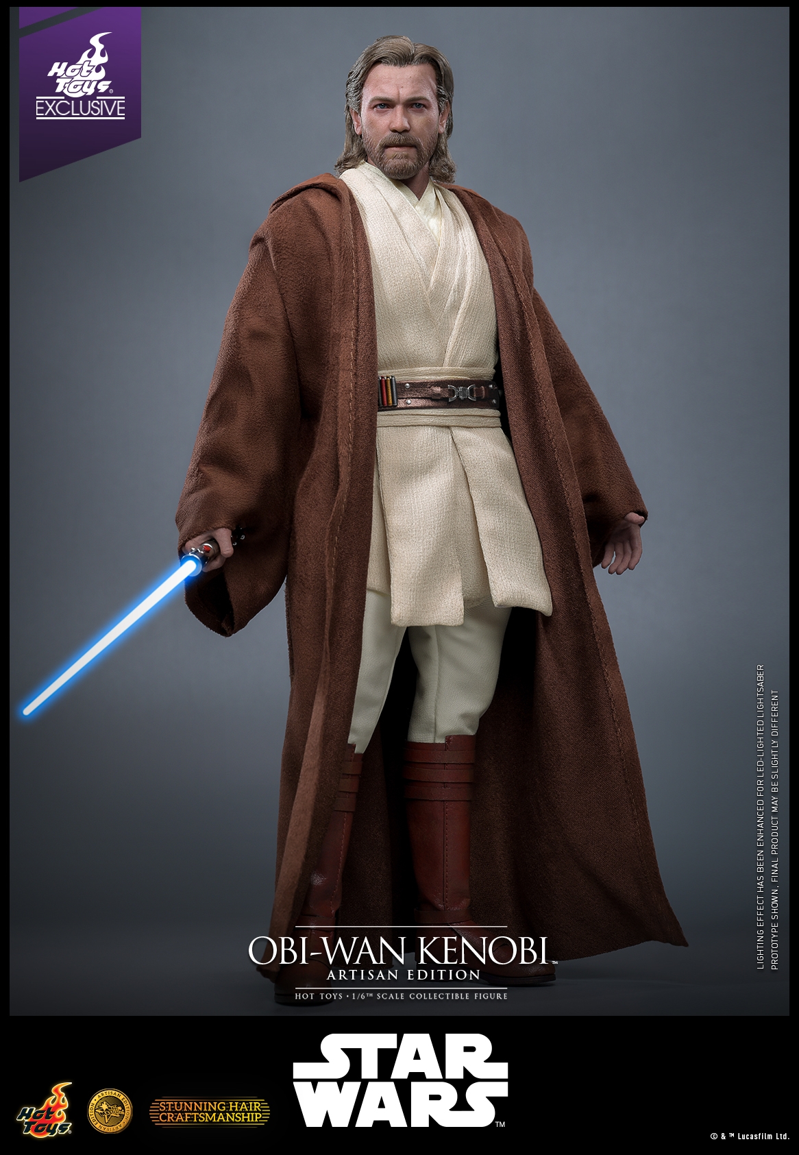 Obi-Wan Kenobi Artisan Edition par Hot Toys - figurine 1/6 Star Wars Episode II de 31 cm - Reference MMS809AE