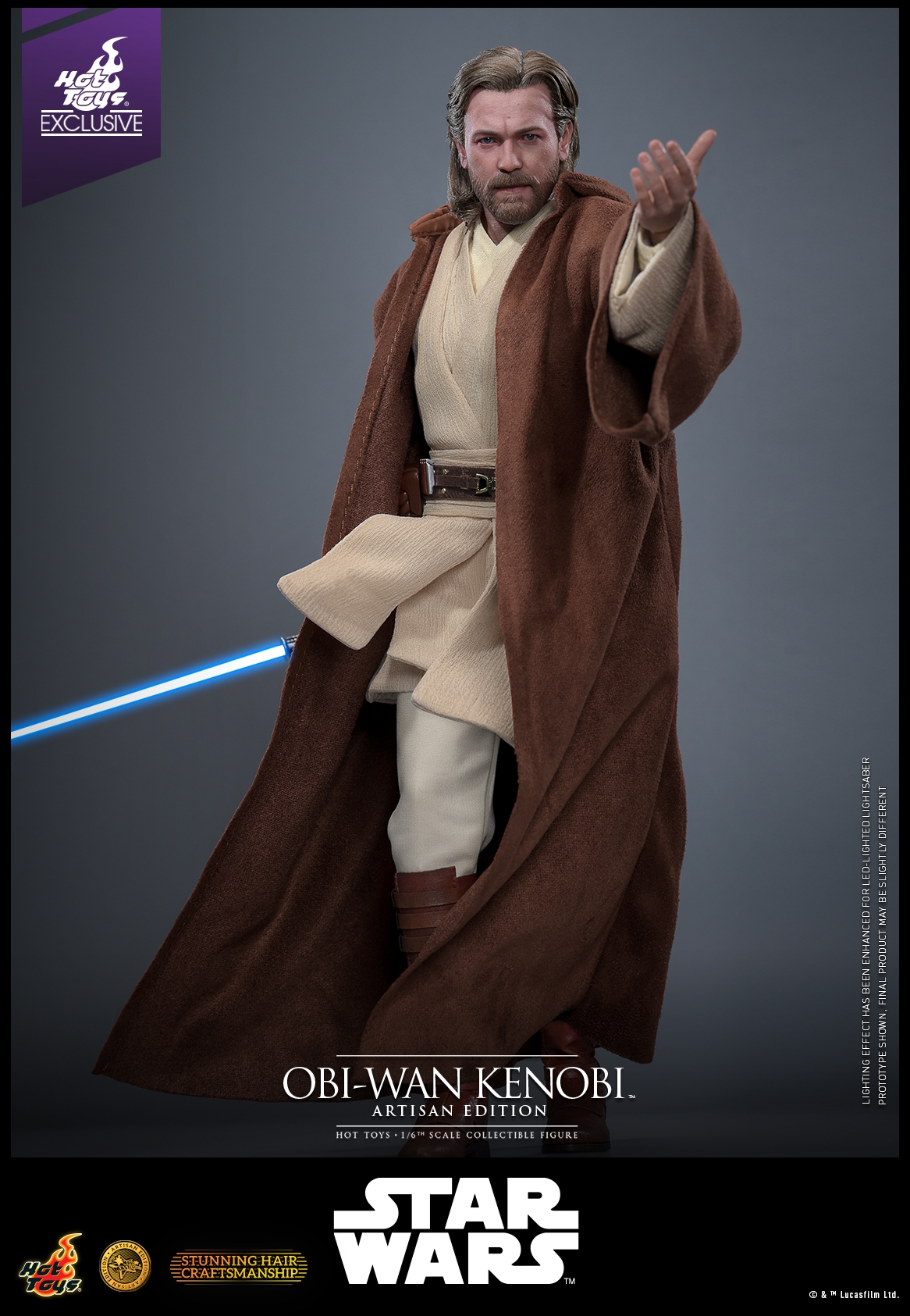 Obi-Wan Kenobi Artisan Edition par Hot Toys - figurine 1/6 Star Wars Episode II de 31 cm - Reference MMS809AE