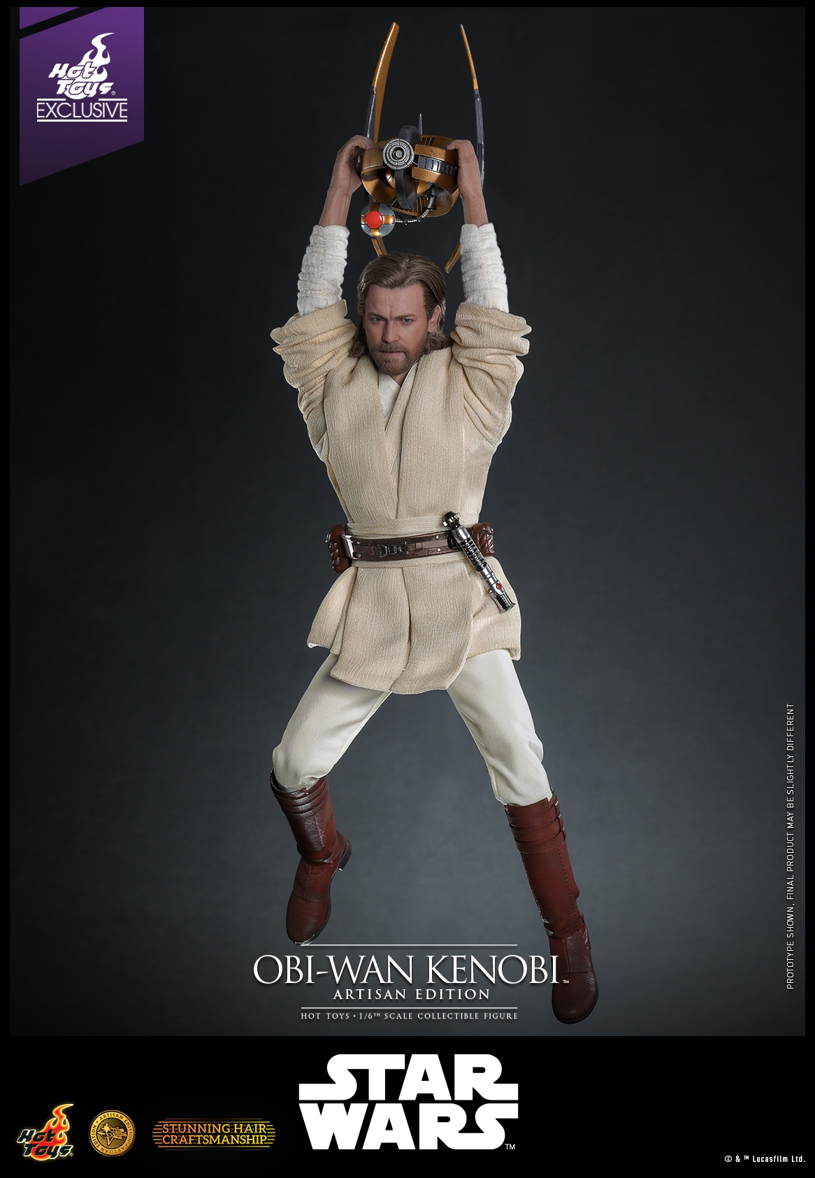 Obi-Wan Kenobi Artisan Edition par Hot Toys - figurine 1/6 Star Wars Episode II de 31 cm - Reference MMS809AE