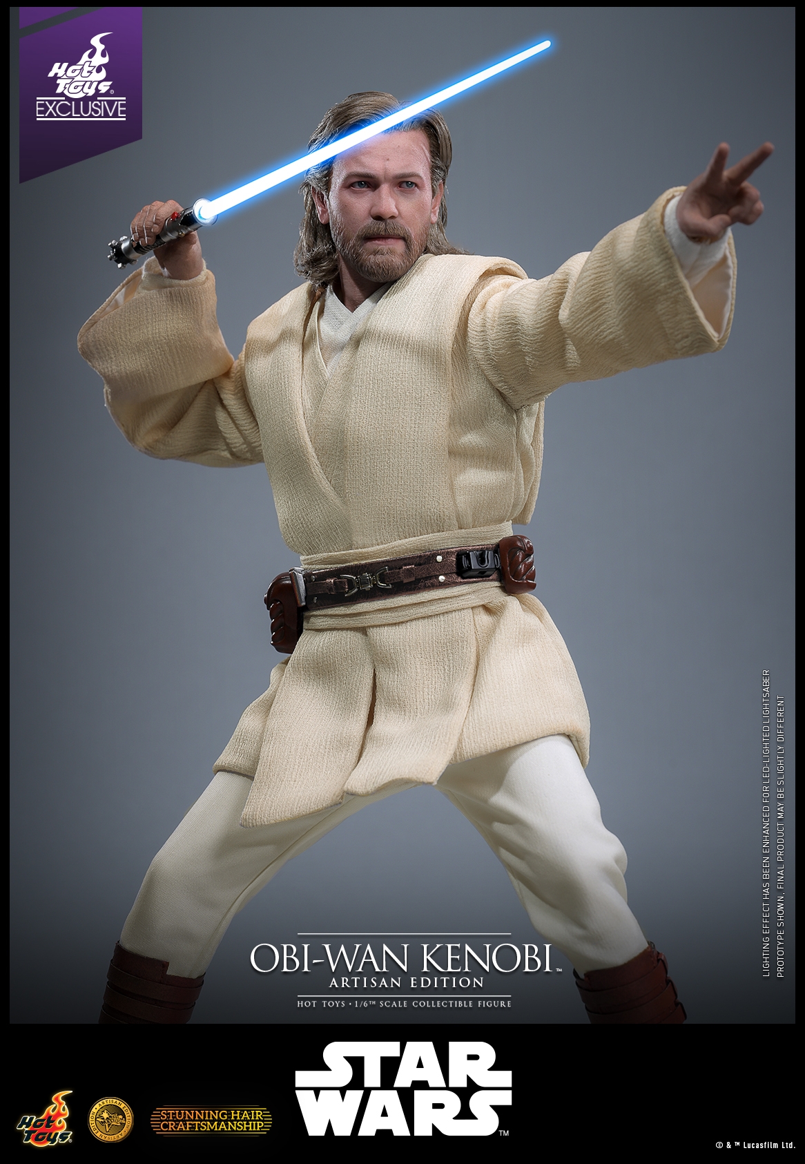 Obi-Wan Kenobi Artisan Edition par Hot Toys - figurine 1/6 Star Wars Episode II de 31 cm - Reference MMS809AE