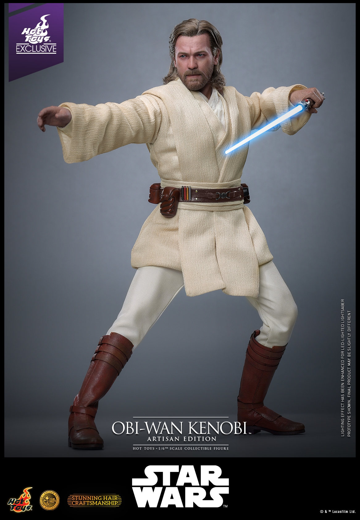Obi-Wan Kenobi Artisan Edition par Hot Toys - figurine 1/6 Star Wars Episode II de 31 cm - Reference MMS809AE