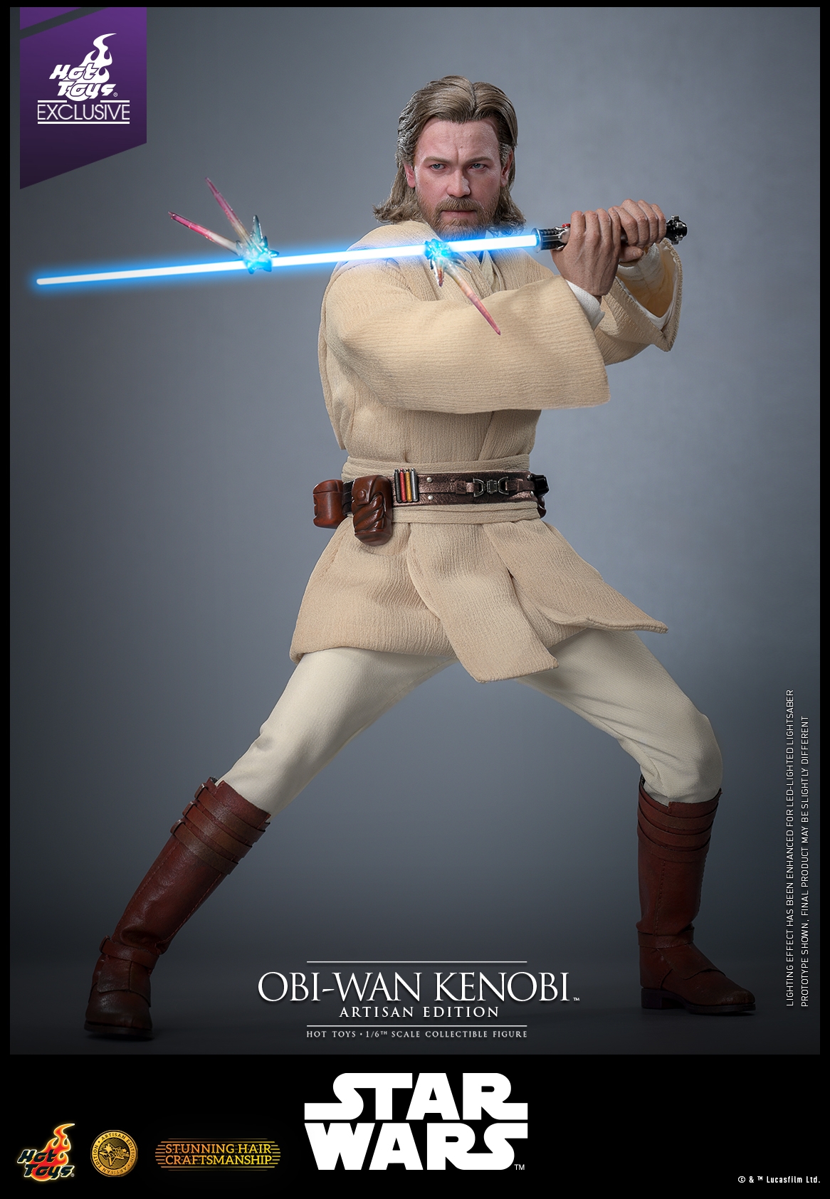 Obi-Wan Kenobi Artisan Edition par Hot Toys - figurine 1/6 Star Wars Episode II de 31 cm - Reference MMS809AE