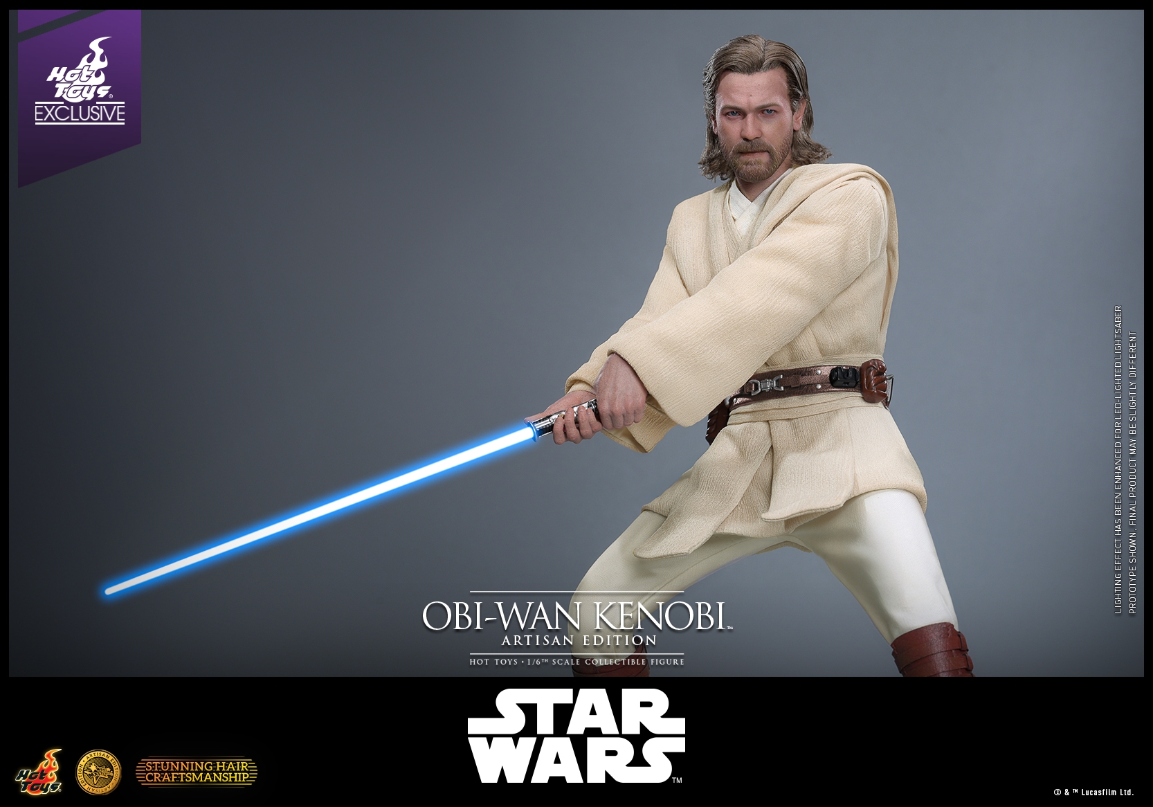 Obi-Wan Kenobi Artisan Edition par Hot Toys - figurine 1/6 Star Wars Episode II de 31 cm - Reference MMS809AE
