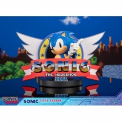 Sonic (Title Screen) par First 4 Figures F4F - statue Sonic The Hedgehog de 21 cm