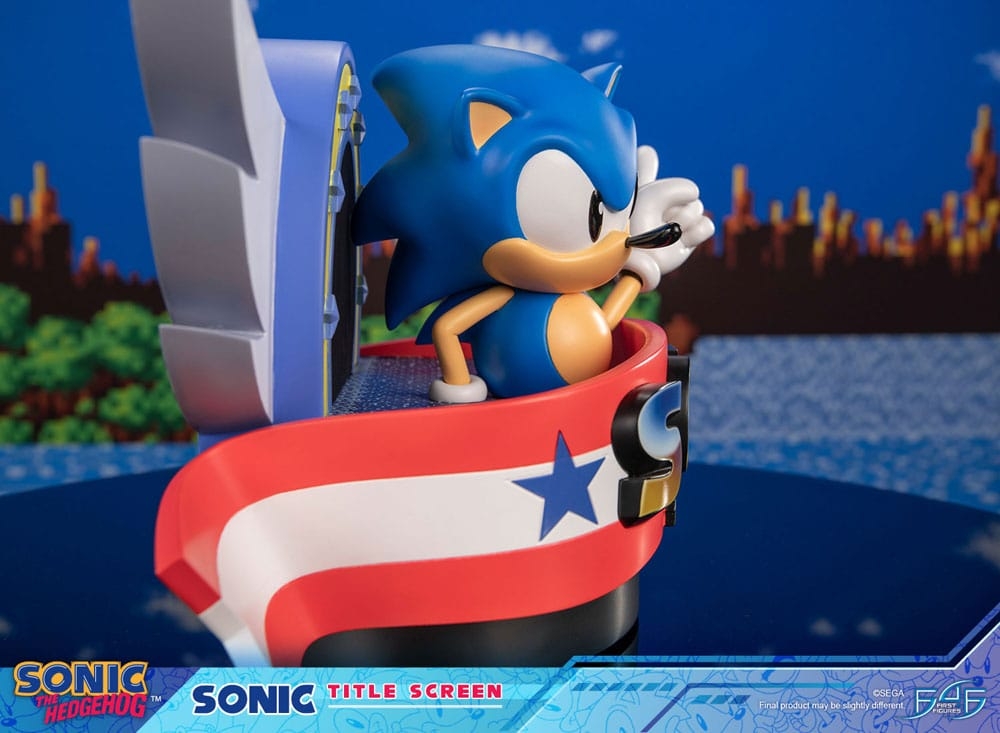 Sonic (Title Screen) par First 4 Figures F4F - statue Sonic The Hedgehog de 21 cm