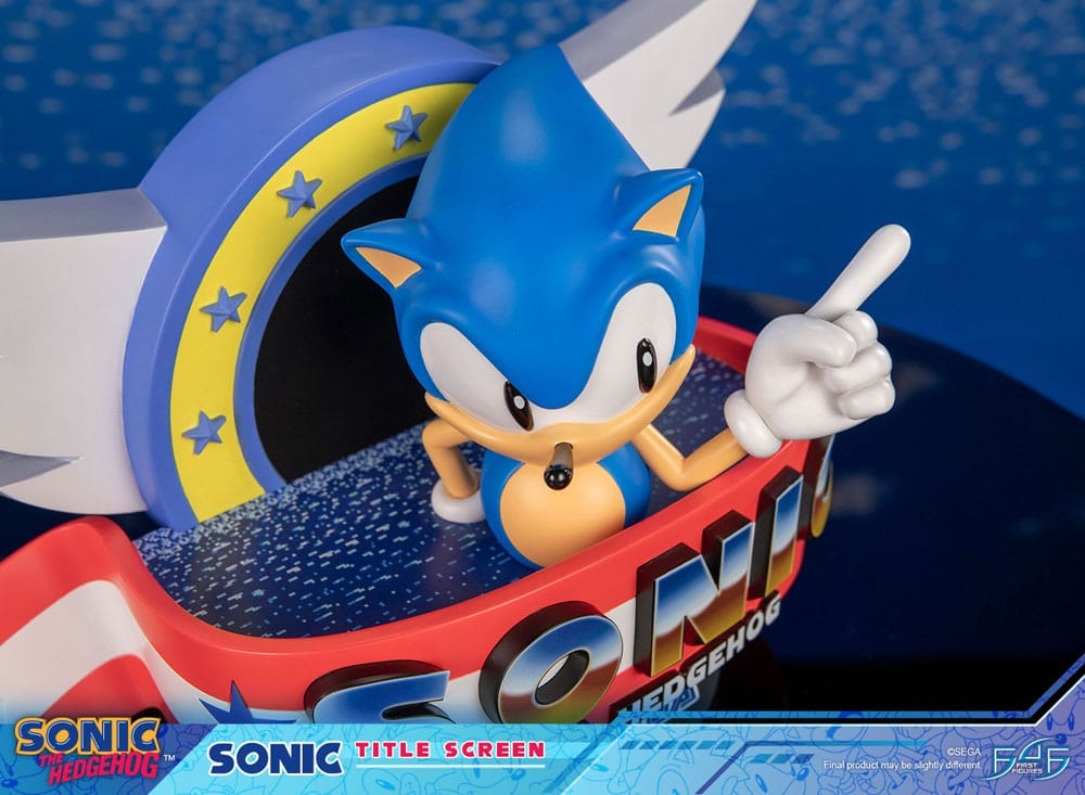 Sonic (Title Screen) par First 4 Figures F4F - statue Sonic The Hedgehog de 21 cm