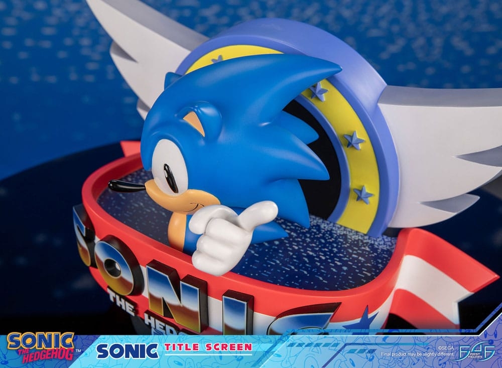 Sonic (Title Screen) par First 4 Figures F4F - statue Sonic The Hedgehog de 21 cm