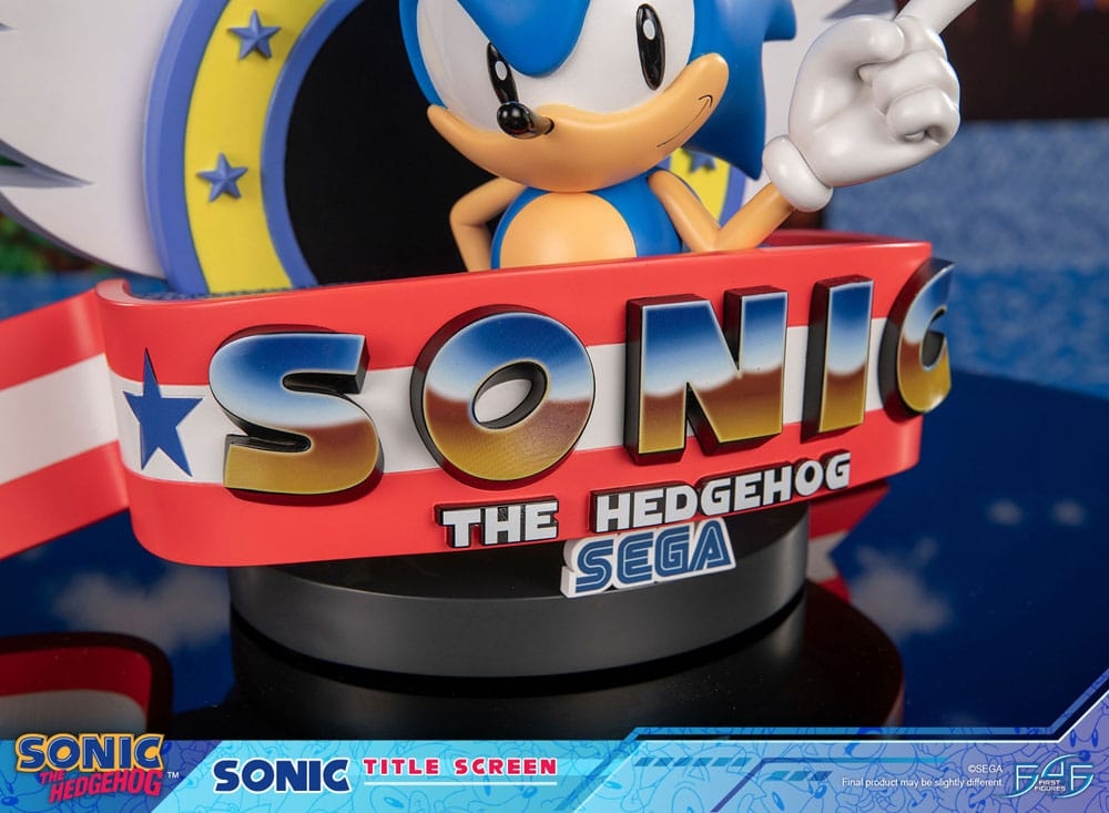 Sonic (Title Screen) par First 4 Figures F4F - statue Sonic The Hedgehog de 21 cm