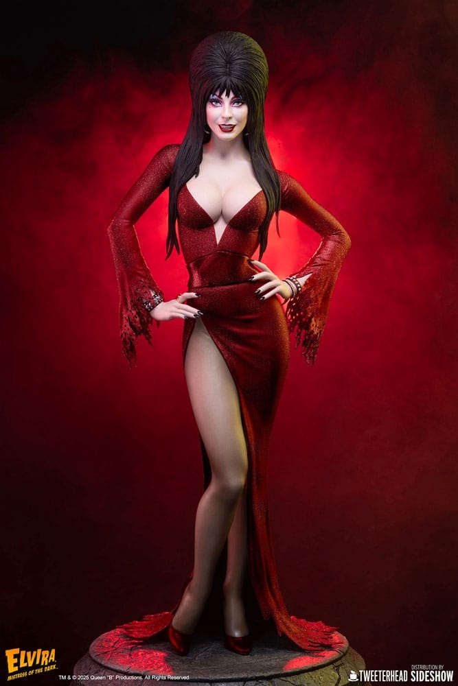 Elvira Red Glitter Dress par Tweeterhead - statue 1/4 Elvira: Mistress Of The Dark de 48 cm