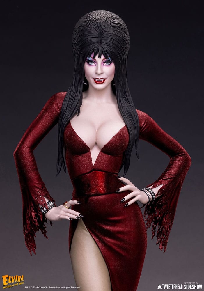 Elvira Red Glitter Dress par Tweeterhead - statue 1/4 Elvira: Mistress Of The Dark de 48 cm