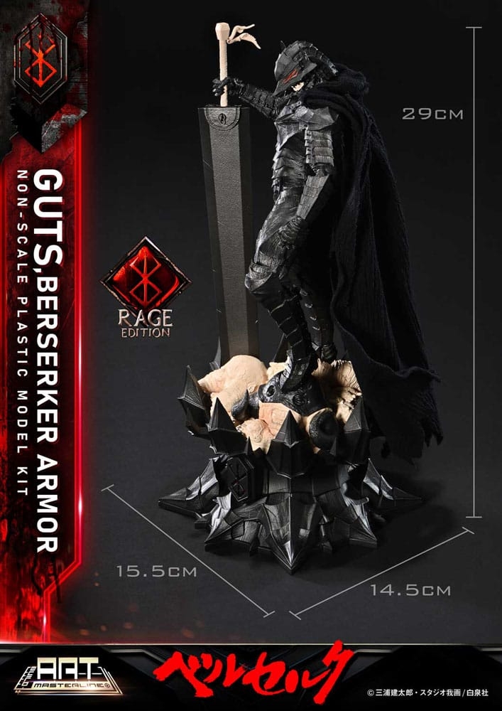 Guts (Berserker Armor Rage) Build Art Masterline par Prime 1 Studio - figurine Berserk de 30 cm