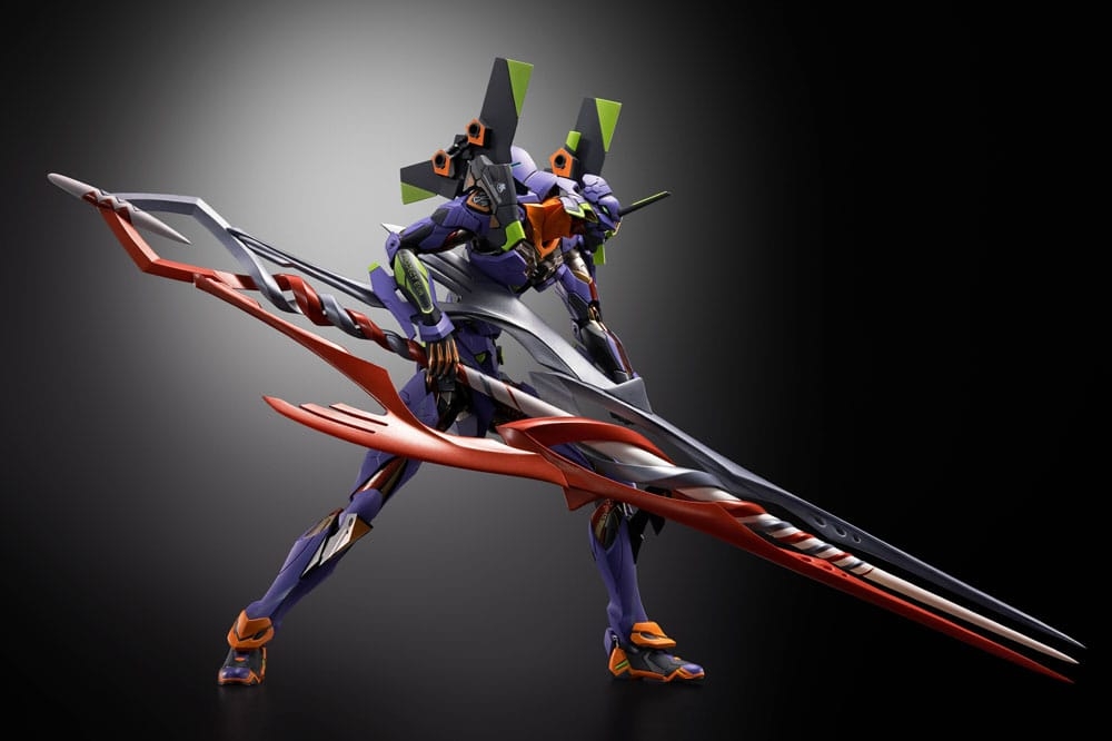 3 lances Evangelion 30th avec autre couleur Metal Build par Bandai Tamashii Nations - accessoire Evangelion de 40 cm