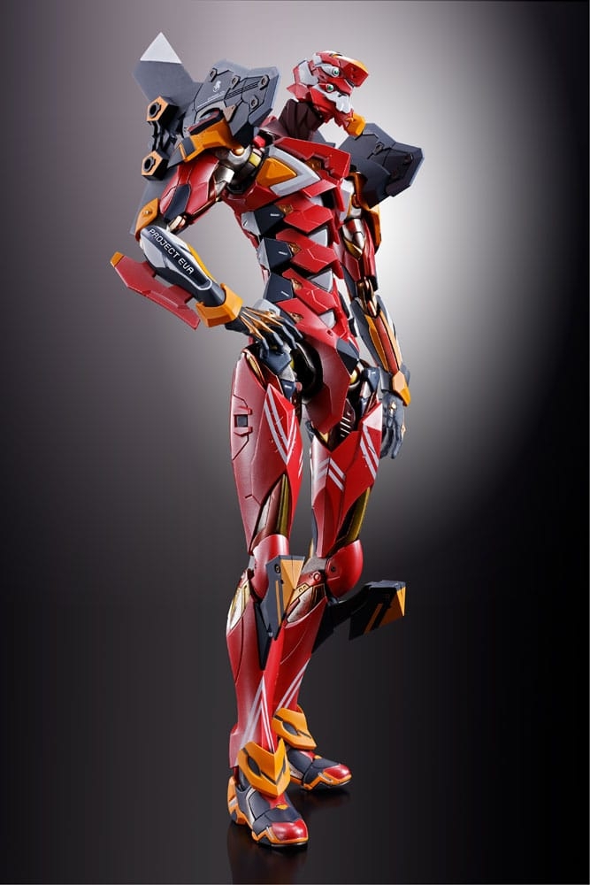 Production Model-02 avec lance de Cassius Metal Build par Bandai Tamashii Nations - figurine Evangelion de 22 cm