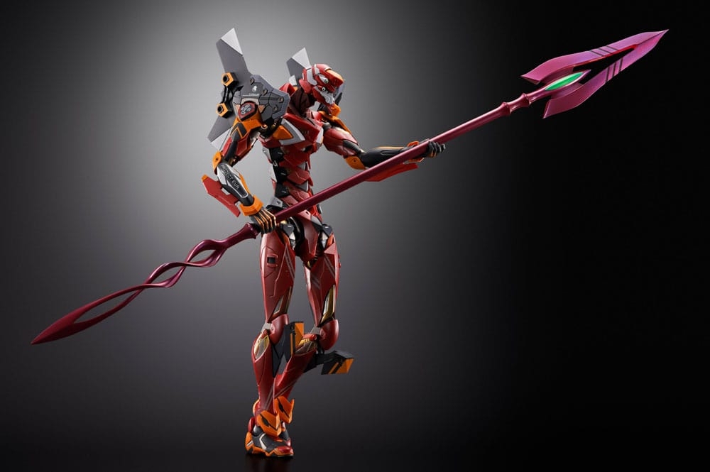 Production Model-02 avec lance de Cassius Metal Build par Bandai Tamashii Nations - figurine Evangelion de 22 cm
