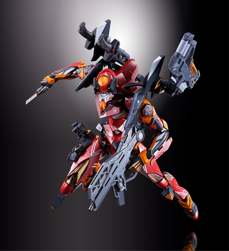 Production Model-02 avec lance de Cassius Metal Build par Bandai Tamashii Nations - figurine Evangelion de 22 cm