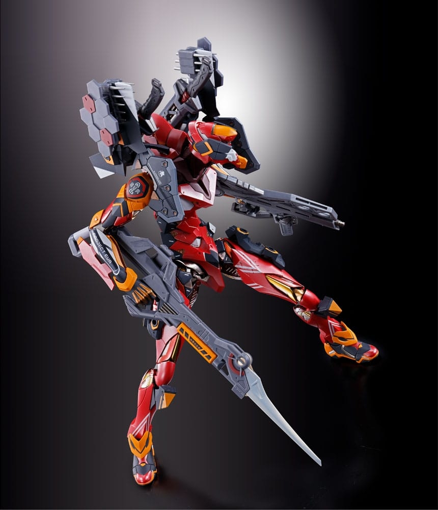 Production Model-02 avec lance de Cassius Metal Build par Bandai Tamashii Nations - figurine Evangelion de 22 cm